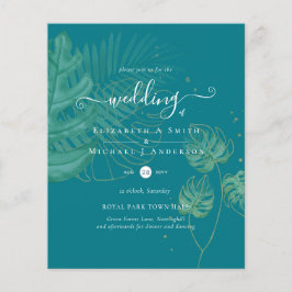 Nature Älskare Bröllop Foral Greenery Rustic Boho Flygblad
