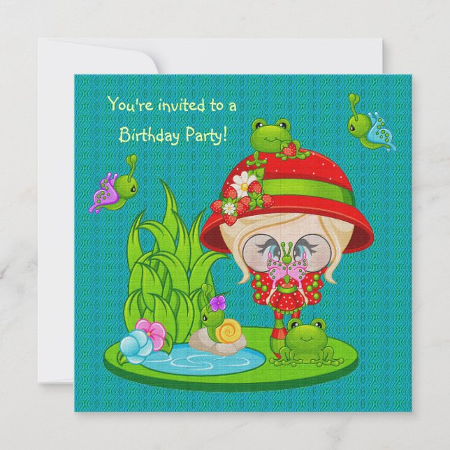 Nature Älskare Frog Fe Inbjudningar (Framsida)
