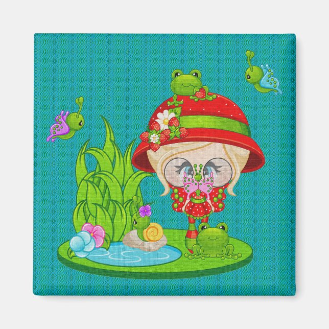 Nature Älskare Frog Fe Magnet (Framsidan)