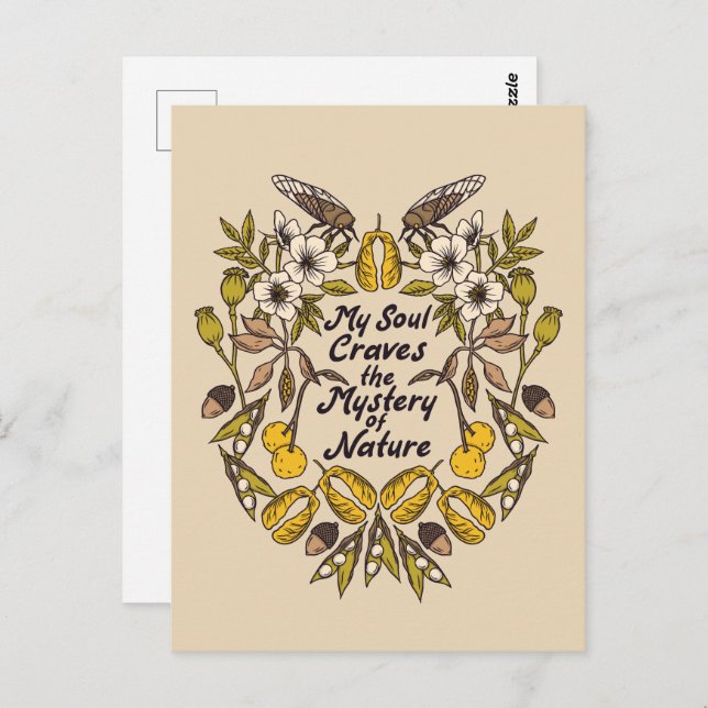 Nature Älskare Insekt Postcard Vykort (Fram/baksida)