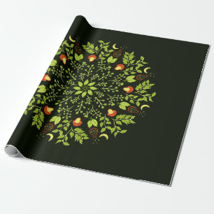 Nature Älskare Mandala - Potions, svamp, Löv Presentpapper