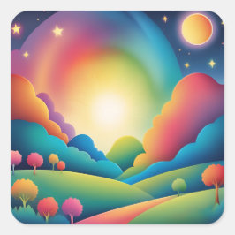 Nature Älskare Sticker Pack, Outdoor Äventyr Fyrkantigt Klistermärke
