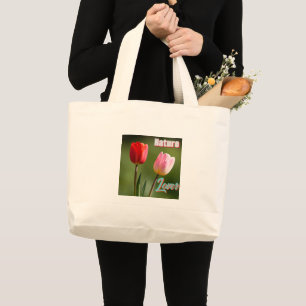 "Nature Älskare" Tote Bag - Tulip Design Jumbo Tygkasse