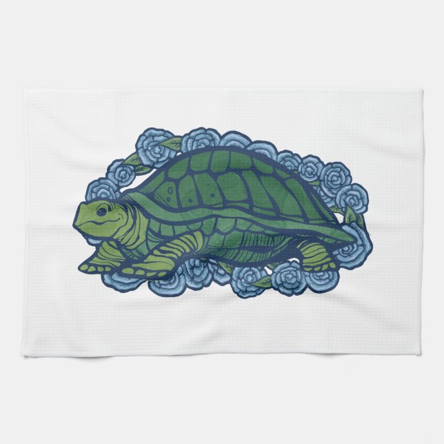 Nature Älskare Turtle Art Turtles Kökshandduk (Horisontell)