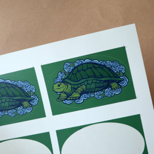 Nature Älskare Turtle Art Turtles Ovalt Klistermärke