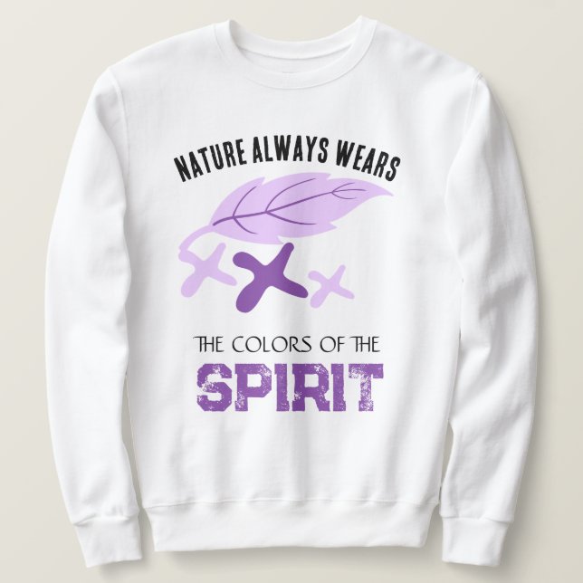  "Nature Always Wears" Leaf  Lång Ärmad Tröja (Design framsida)