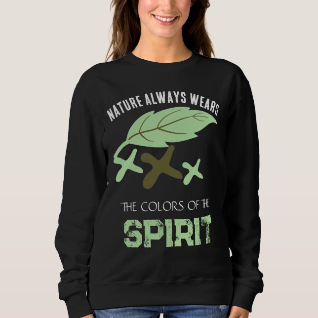 "Nature Always Wears" Leaf T Shirt (Framsida)