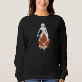 Nature and Woman Silhouette Elegant Feminine Art  T Shirt