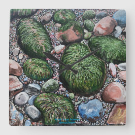 Nature Beach Sten Modern Fyrkantig Klocka