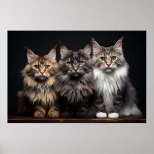 Nature Beauty of Cat Pet Animal Porträtt Poster