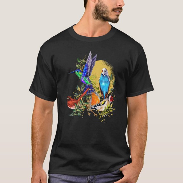 Nature Bird Animal  Birdwatching Fullmoon Bird T Shirt (Framsida)
