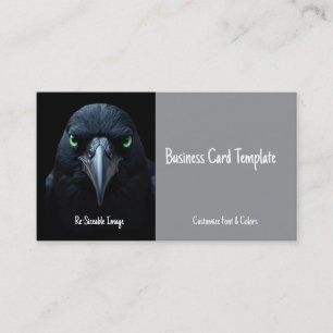 Nature Bird Logotyper Kråka-Raven Visitkort