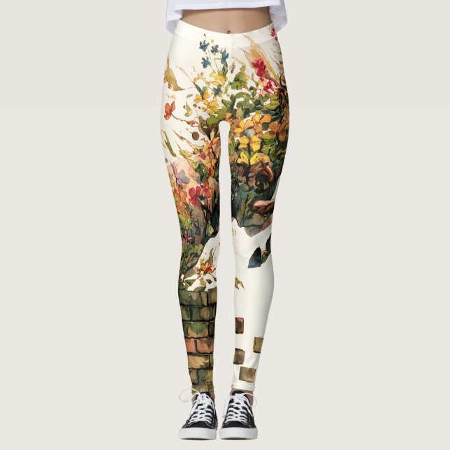 Nature Botanical Blommigt Horse Jumping Leggings (Framsida)