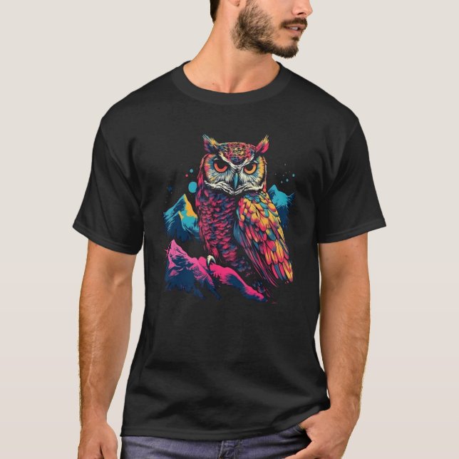 Nature Camping Uggla T Shirt (Framsida)