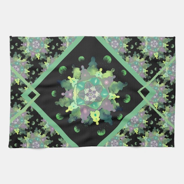 Nature Child Mandala Mönster Kökshandduk (Horisontell)