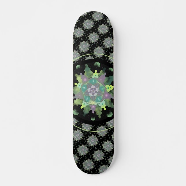 Nature Child Mandala Mönster Mini Skateboard Bräda 18,5 Cm (Framsida)