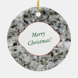 Nature Decorative White Granite Sten med text Julgransprydnad Keramik