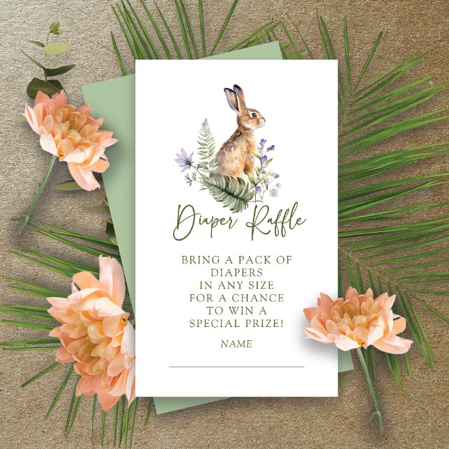 Nature Delight Bunny Diaper Raffle-höljeskort Tilläggskort (Skapare uppladdad)