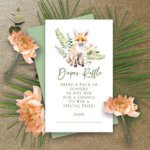 Nature Delight Fox Diaper Raffle-höljeskort