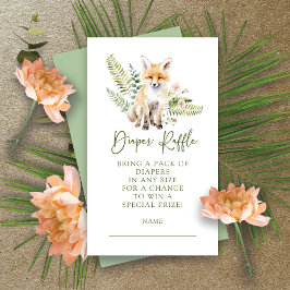 Nature Delight Fox Diaper Raffle-höljeskort Tilläggskort