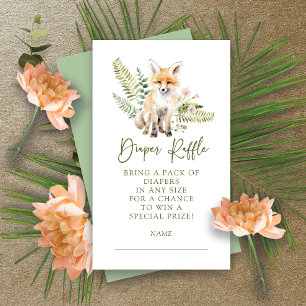Nature Delight Fox Diaper Raffle-höljeskort Tilläggskort