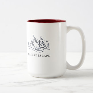 Nature Escape Camping Illustration Två-Tonad Mugg