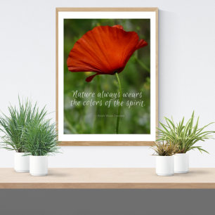 Nature Färg Emerson Quote Poster