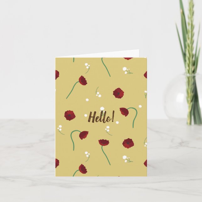 Nature Flower Greeting Card Kort (Framsida)