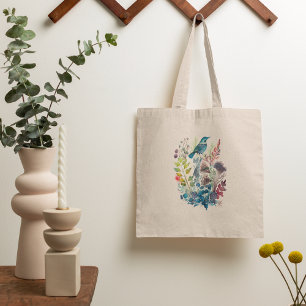 Nature Folk Art Illustrations-illustrationer för v Tygkasse