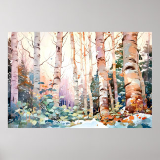 Nature Forest Wall Art Print Poster