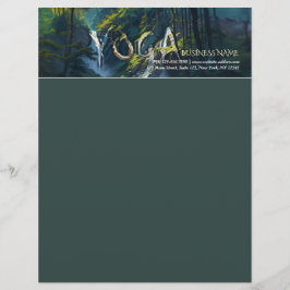 Nature Forest YOGA Gömt Text Meditation Lärare Brevhuvud