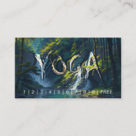 Nature Forest YOGA Gömt Text Meditation Lärare Lojalitetskort