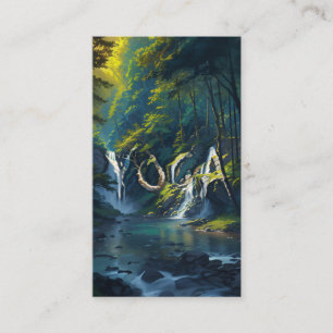 Nature Forest YOGA Gömt Text Meditation Lärare Visitkort