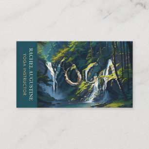 Nature Forest YOGA Gömt Text Meditation Lärare Visitkort