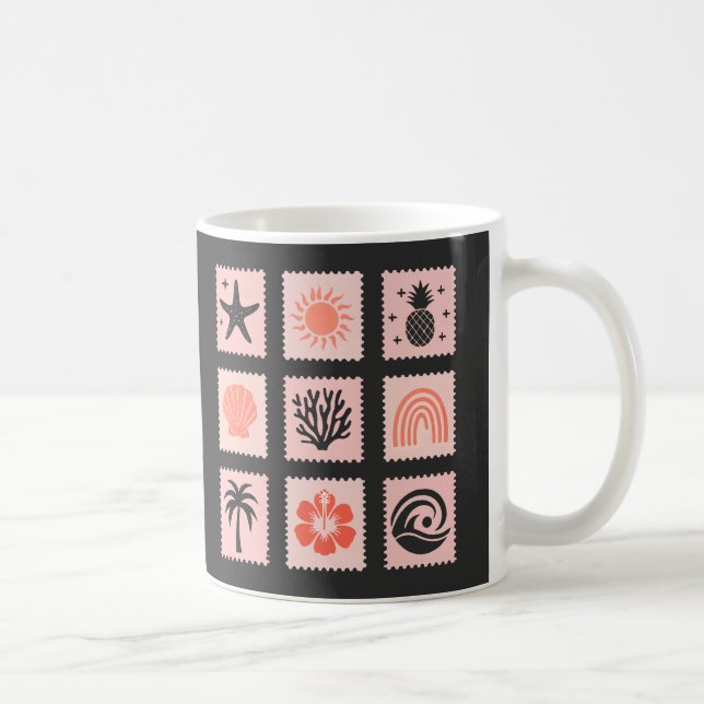 Nature frimärke collage kaffemugg (Höger)
