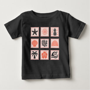 Nature frimärke collage t shirt