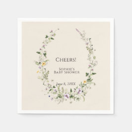 Nature Garden Little One in Bloom Baby Shower Pappersservett