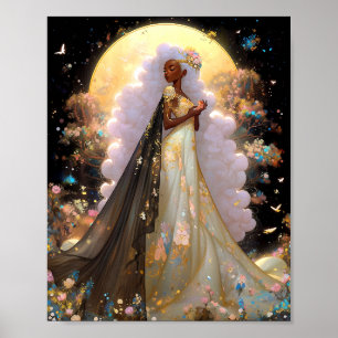 Nature Goddess African American Fantasy Art Poster