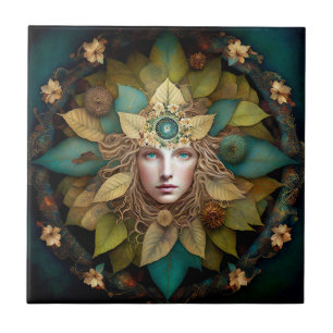 Nature Goddess Mandala Kakelplatta