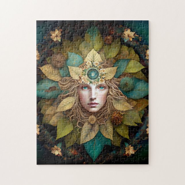 Nature Goddess Mandala Pussel (Vertikal)