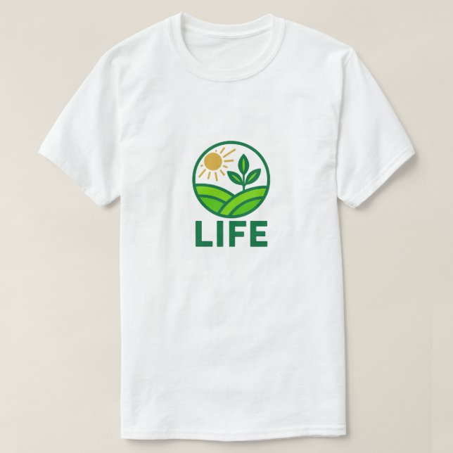 Nature Green Design – Life Logo T Shirt (Design framsida)