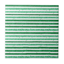 Nature Green White Horizontal Glitter Stripes
