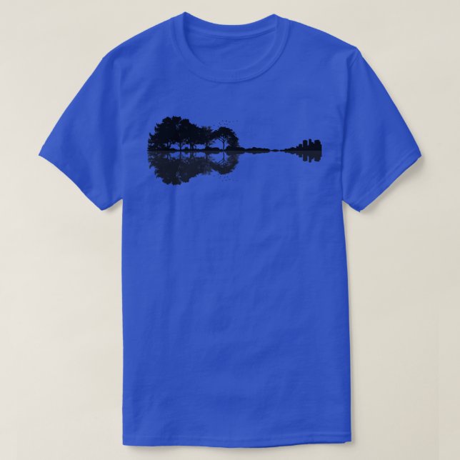 Nature guitar Black T Shirt (Design framsida)