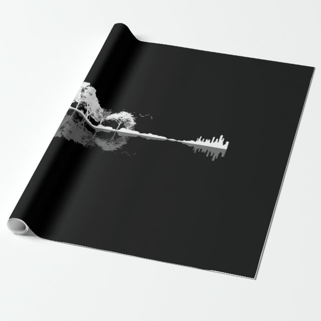 Nature Guitar Presentpapper (Utrullad)