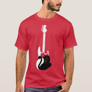 Nature Guitar swan black white T Shirt