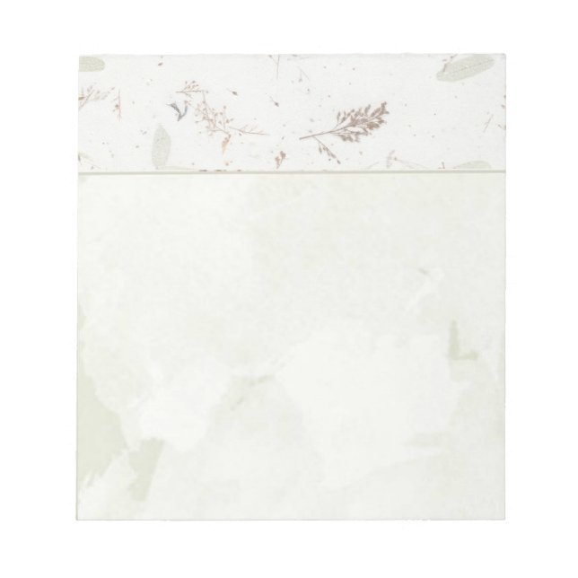 Nature Handmade Papper look Grönt Lövs botaniska Anteckningsblock (Framsida)