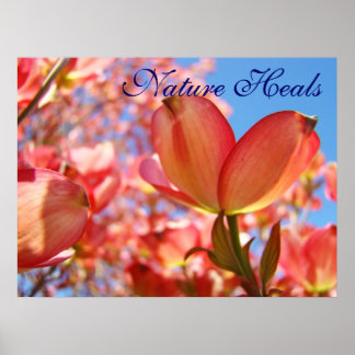 Nature Heals Art-utskrifter Blå himmel Blommigt Do Poster