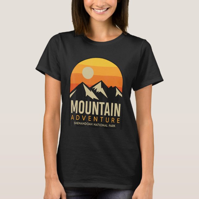 Nature Hike Shenandoah National Park Souvenir Virg T Shirt (Framsida)