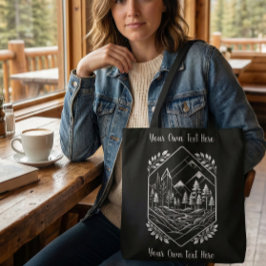 Nature Hiker River Badge Your Text Tygkasse