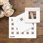 Nature Horses Wedding Add Photo Custom Fyrkantigt Klistermärke<br><div class="desc">Create a custom wedding sticker featuring your desired photo! Wedding party supplies featuring soft and subtle artistic horses. A great complement to the wedding packaging supplies from the Beautiful Brown Horses Design collection. Brown and earth tone colors. Customize the text on the wedding sticker. Add one photo. Great for weddings,...</div>